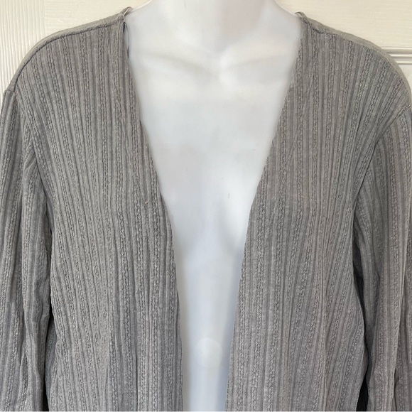 NWT Blu Pepper Light Gray Open-Front Cardigan - Picture 6 of 13